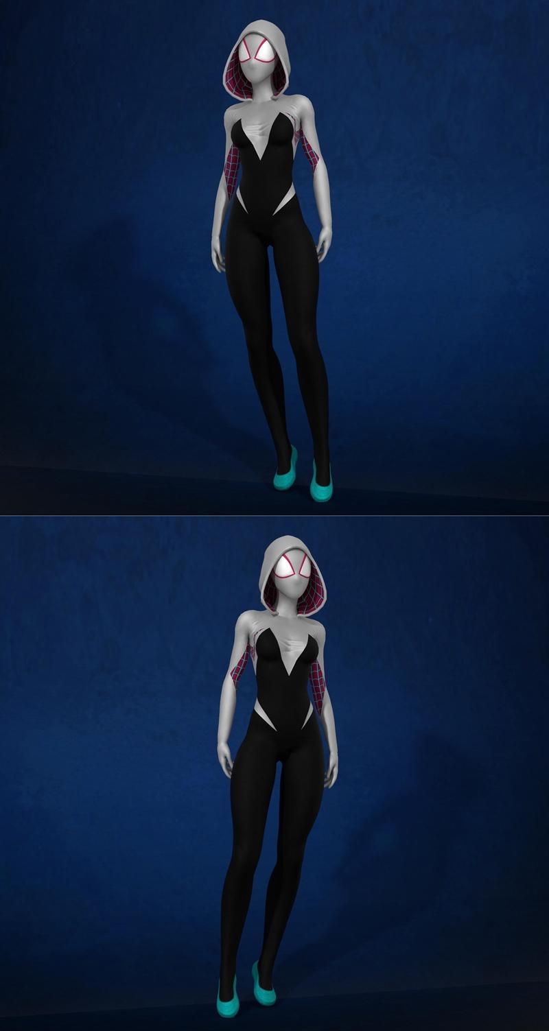 蜘蛛格温 3D打印模型|Spider gwen – 3D Print Model STL