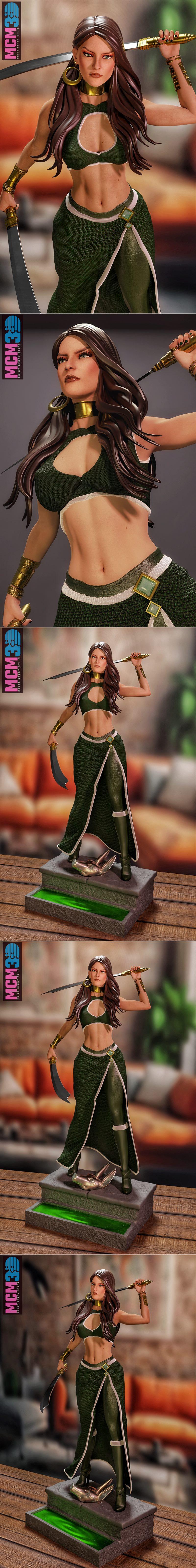 MCM3D - 背景设定：塔莉亚·阿尔·古尔 3D打印模型|MCM3D – Talia Al Ghul – 3D Print Model STL