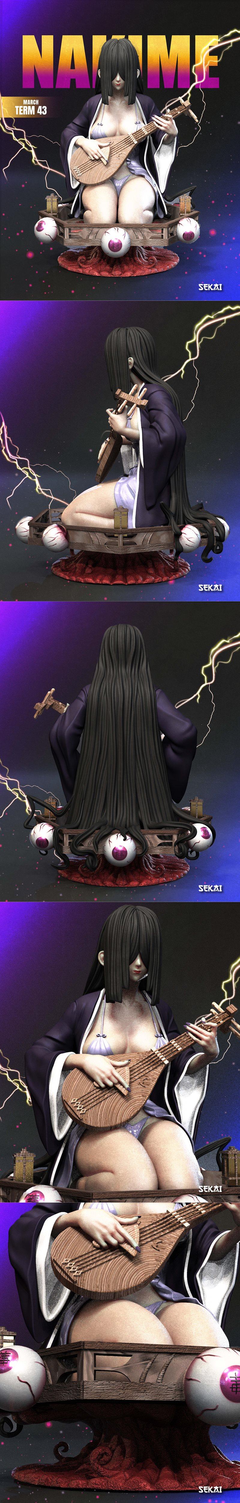 三渲二·鬼灭之刃·我妻善逸·3D打印模型|Sekai 3D – Demon Slayer – Nakime – 3D Print Model STL