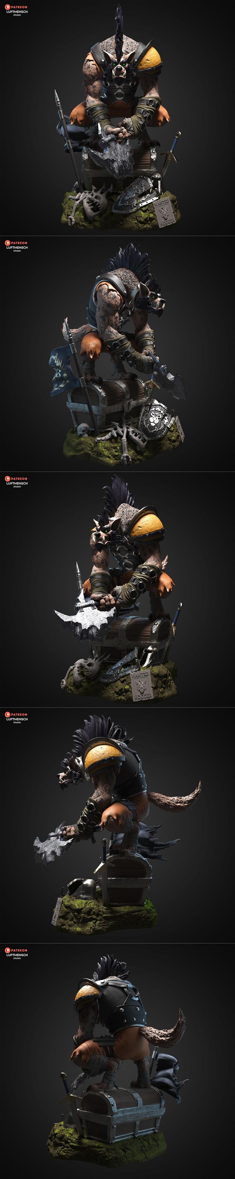 LuftMensch Studio - Hogger - 3D打印模型|LuftMensch Studio – Hogger – 3D Print Model STL