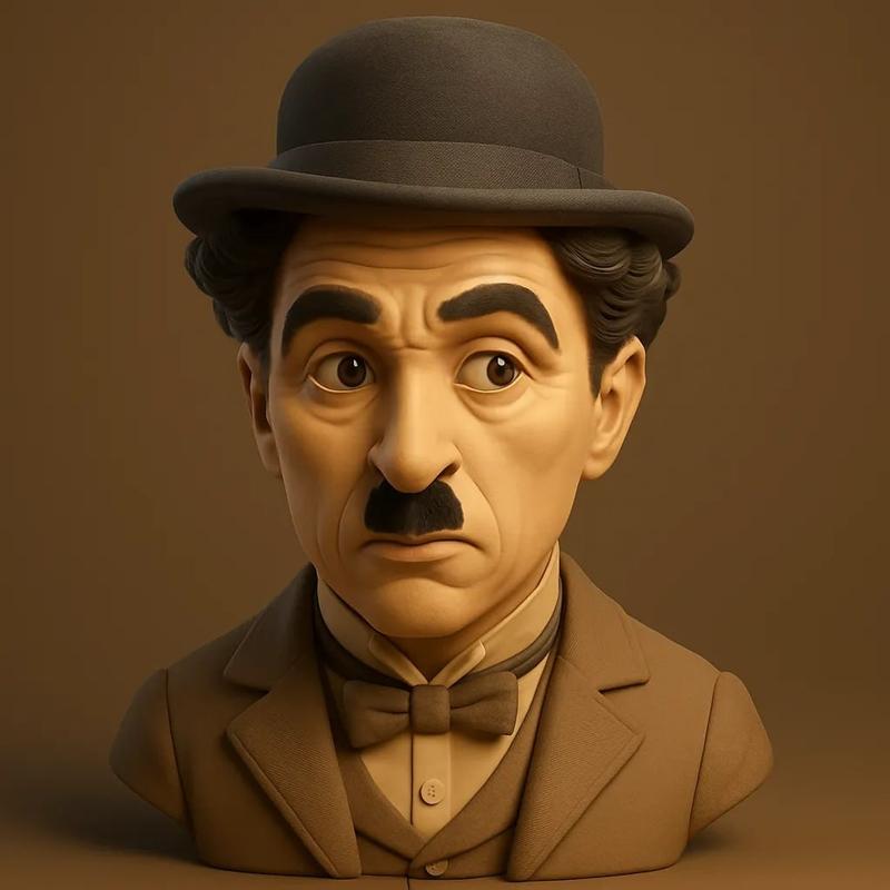 查理·卓别林 3D打印模型|Charlie Chaplin – 3D Print Model STL