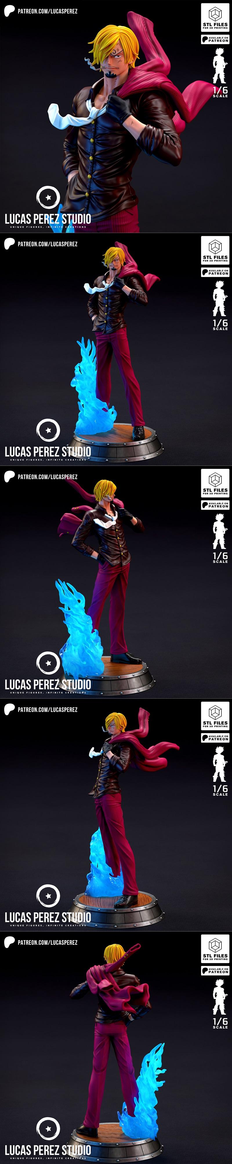 Lucas Perez Studio - 三桥 - 3D打印模型|Lucas Perez Studio – Sanji – 3D Print Model STL