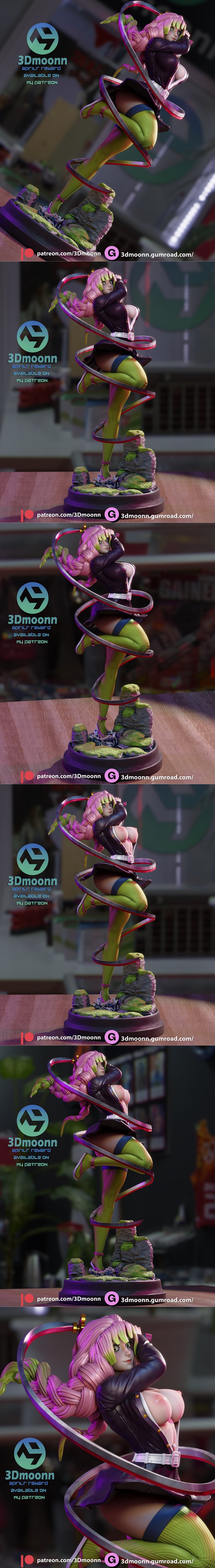 3Dmoonn – Demon Slayer – Mitsuri Kanroji – 3D Print Model STL