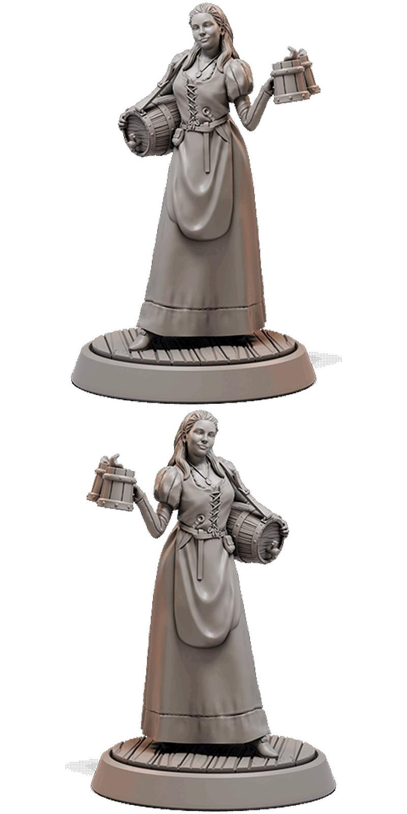 3D打印模型：等待者|Waitress – 3D Print Model STL