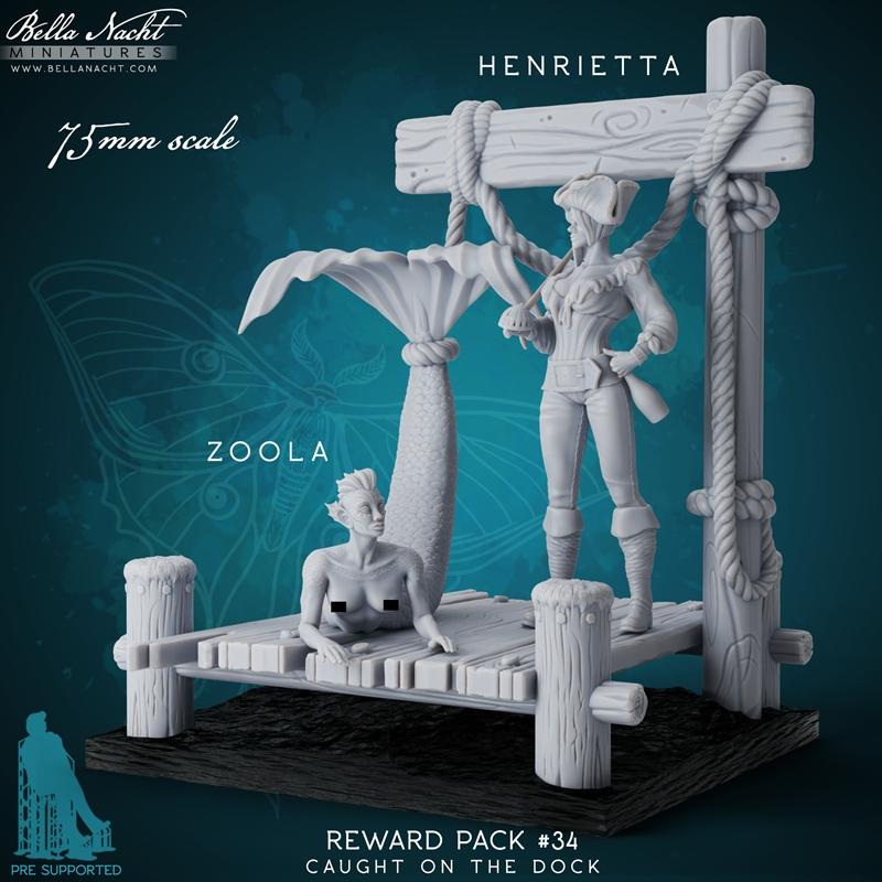 Bella Nacht Miniatures – Caught on the Dock – 3D Print Model STL