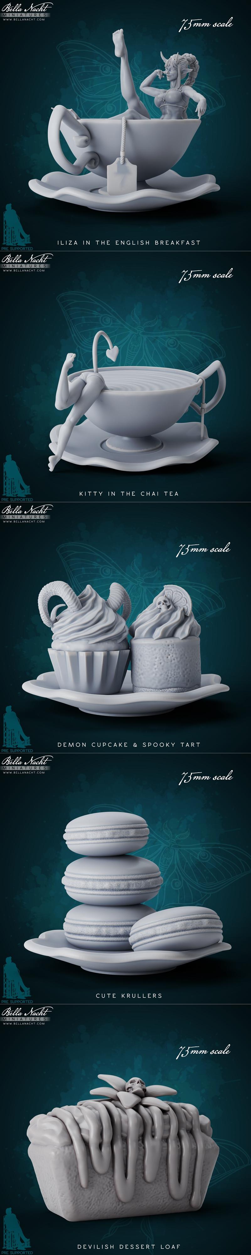 Bella Nacht Miniatures – Devilish Tea Party – 3D Print Model STL