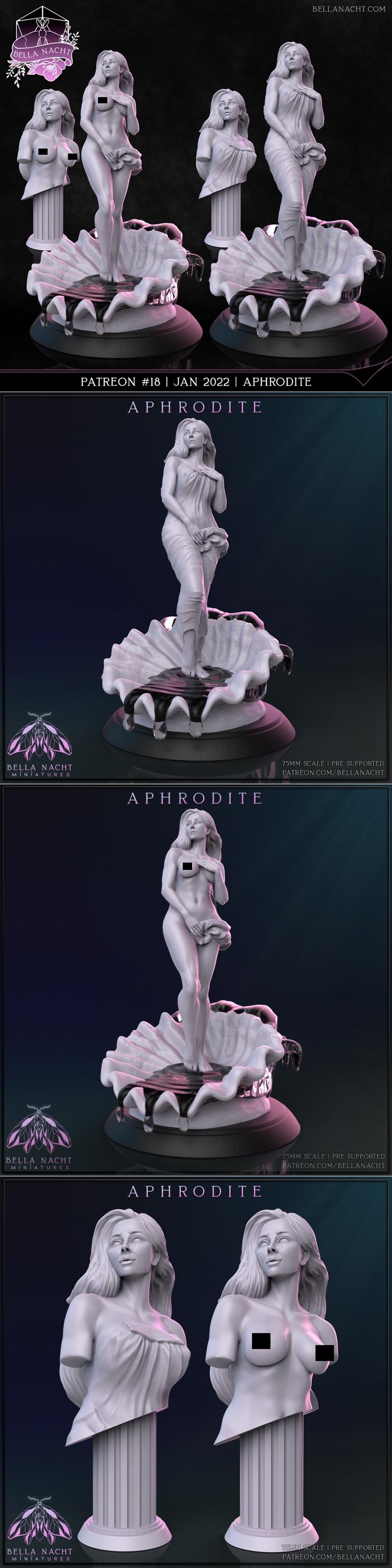 Bella Nacht迷你雕塑 - 芬迪 - 3D打印模型|Bella Nacht Miniatures – Aphrodite – 3D Print Model STL
