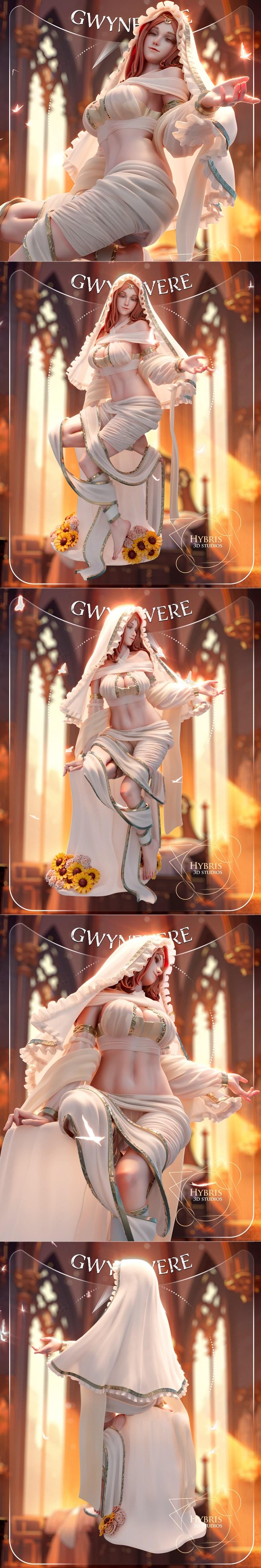 黑暗之魂 Gwynevere 3D打印模型|Hybris Studios – Dark Souls – Gwynevere – 3D Print Model STL