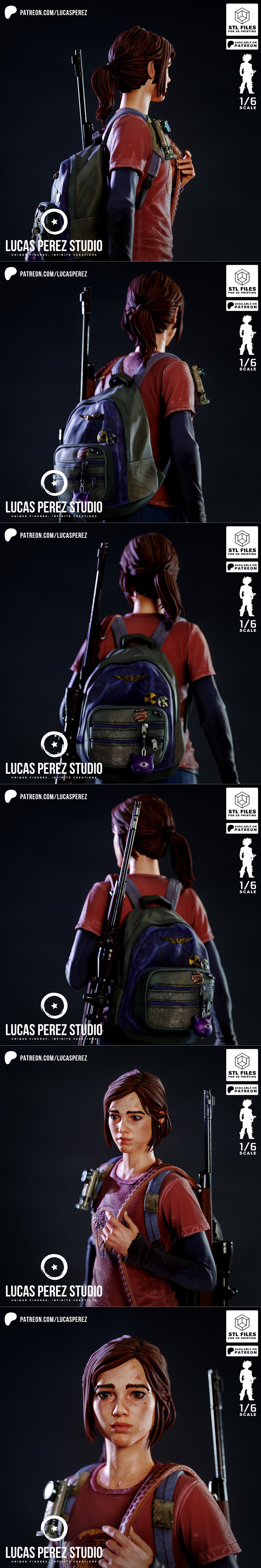 卢卡斯佩雷斯工作室 - 埃莉 - 3D打印模型|Lucas Perez Studio – Ellie – 3D Print Model STL