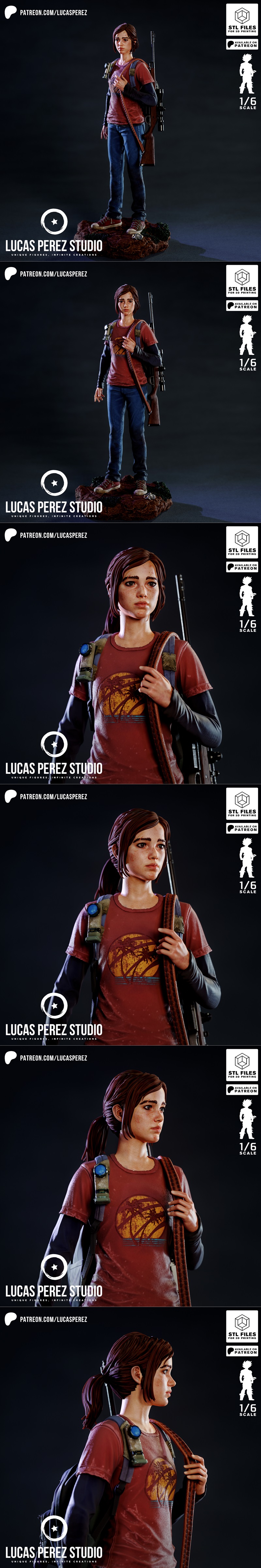 卢卡斯佩雷斯工作室 - 埃莉 - 3D打印模型|Lucas Perez Studio – Ellie – 3D Print Model STL