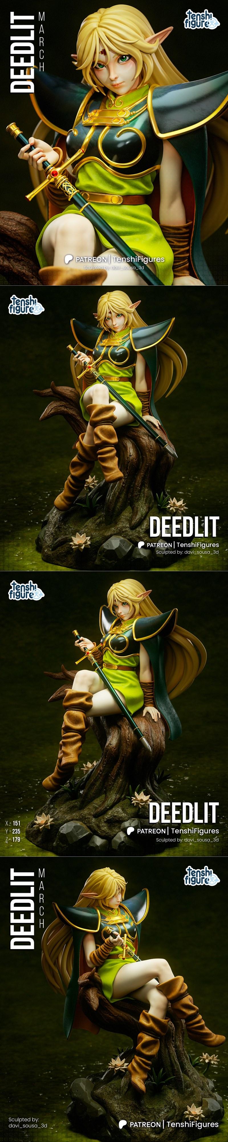 记录的地之战士 Deedlit 3D打印模型|Tenshi Figures – Record of Lodoss War – Deedlit – 3D Print Model STL