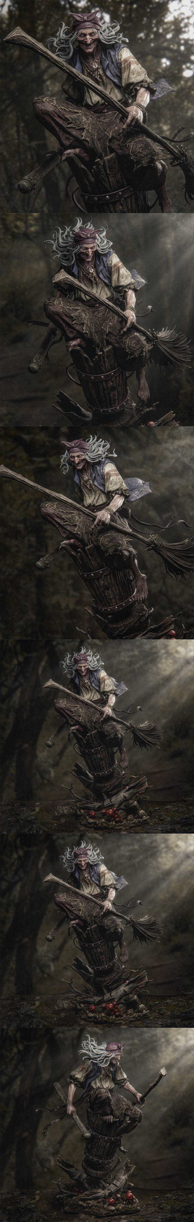 CA 3D Studios - 女巫芭芭雅嘎 - 3D打印模型|CA 3D Studios – Baba Yaga – 3D Print Model
