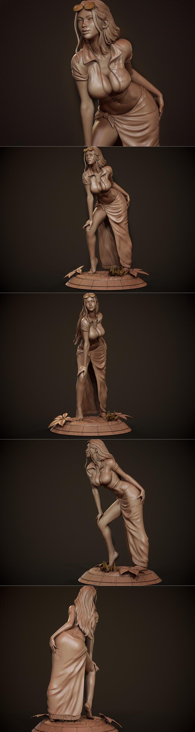 三渲二工作室 - 一人之下 - 灵珠角色 - 3D打印模型|Ca 3d Studios – One Piece – Nico Robin – 3D Print Model STL