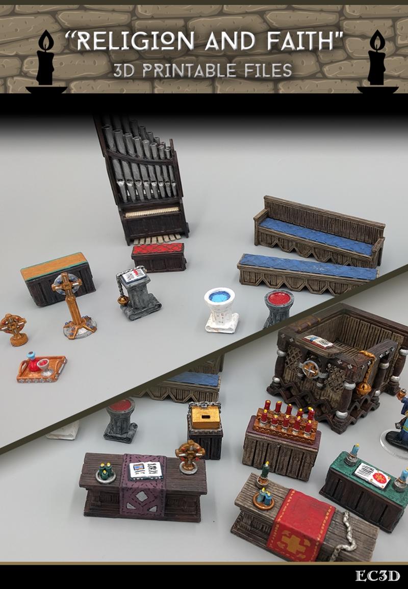 EC3D - 宗教与信仰 - 3D打印模型|EC3D – Religion and Faith – 3D Print Model STL