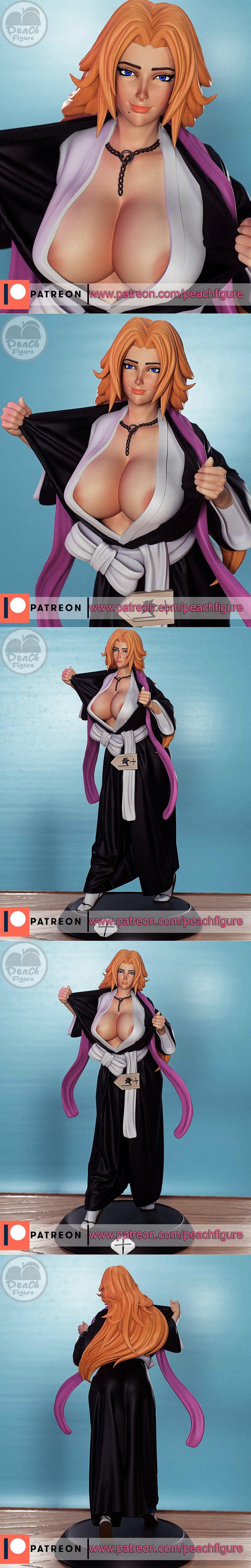 桃形——死神——卯之花烈——3D打印模型|Peach FIgure – Bleach – Matsumoto Rangiku – 3D Print Model STL