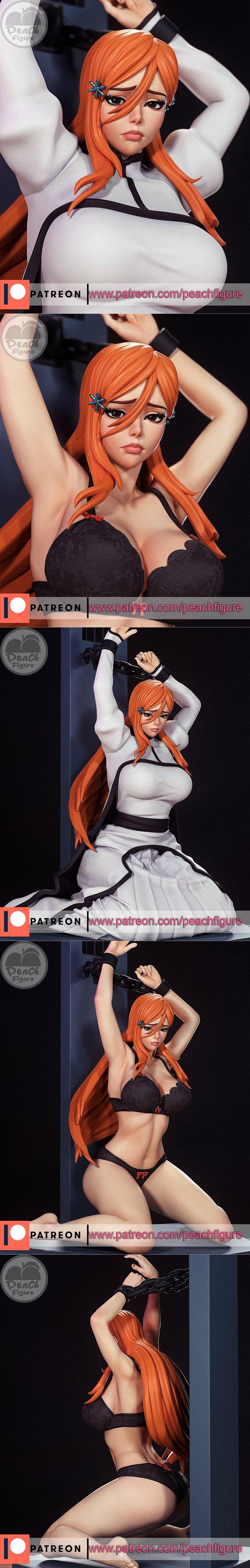 桃形少女——《BLEACH》空条承太郎 3D打印模型|Peach Figure – Bleach – Orihime – 3D Print Model STL