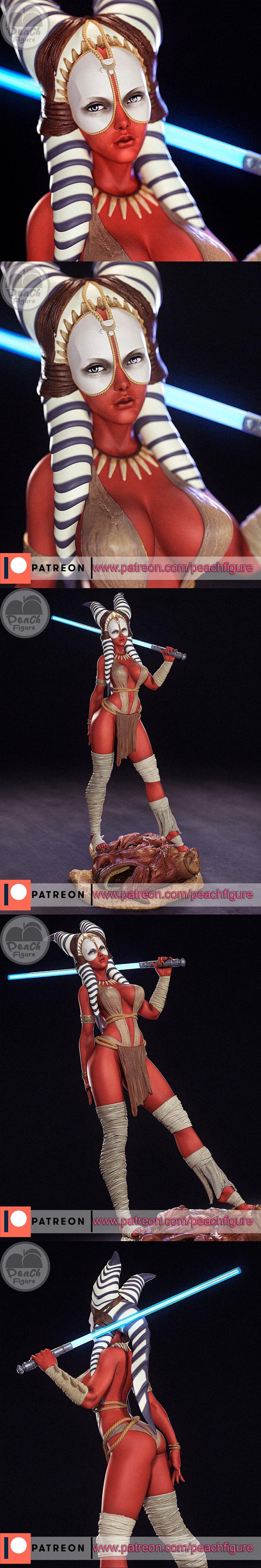 星战谢阿克蒂 3D打印模型|Peach FIgure – Star Wars – Shaak Ti – 3D Print Model STL