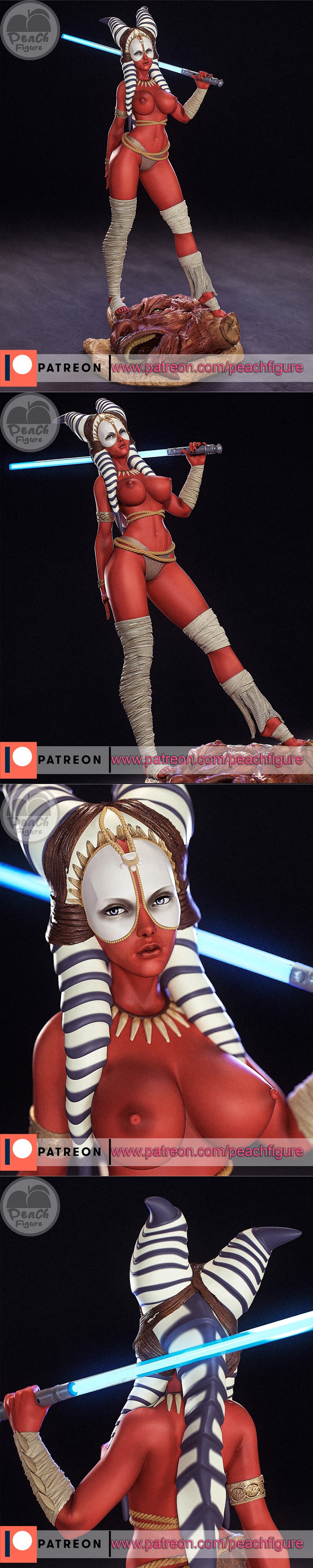 星战谢阿克蒂 3D打印模型|Peach FIgure – Star Wars – Shaak Ti – 3D Print Model STL