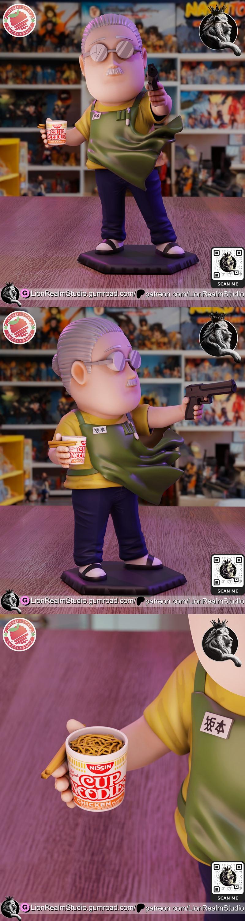 LionRealm Studio – Sakamoto Days – Taro Sakamoto Chibi – 3D Print Model STL