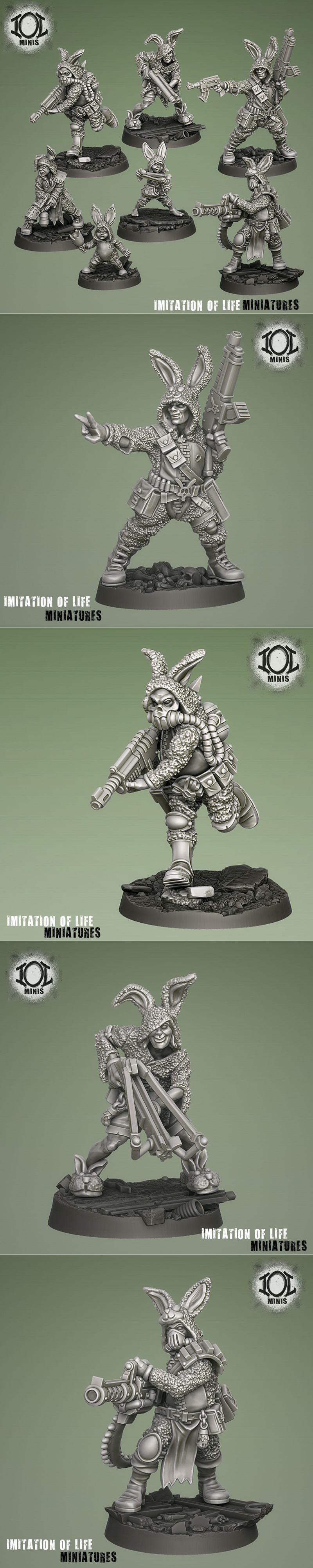 Bunny Clan 3D打印模型集之第二季|Bunny Clan set 2 – 3D Print Model STL