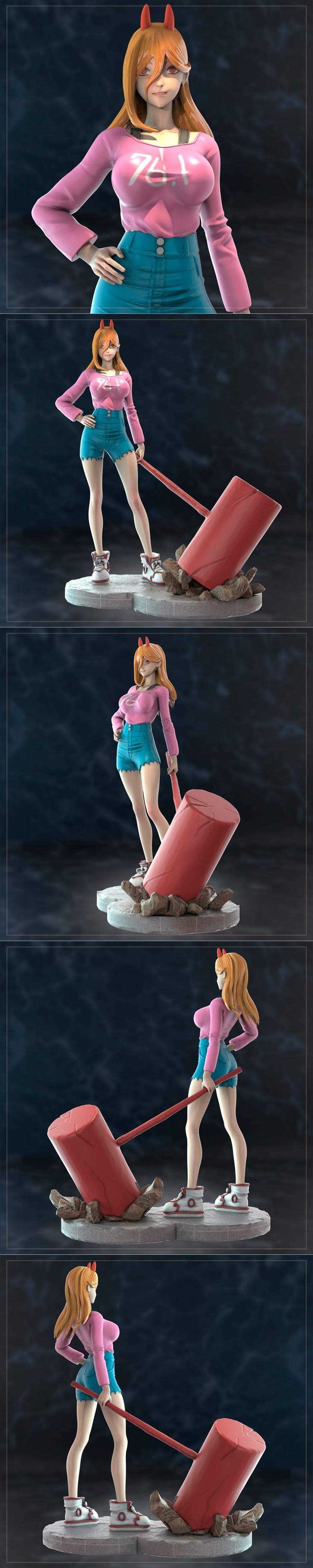 Power -  Chainsaw Man - 3D打印模型|Power – Chainsaw Man – 3D Print Model STL