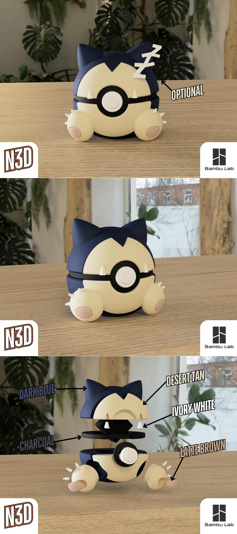 斯诺利克斯 3D打印模型|Snorlax – 3D Print Model STL