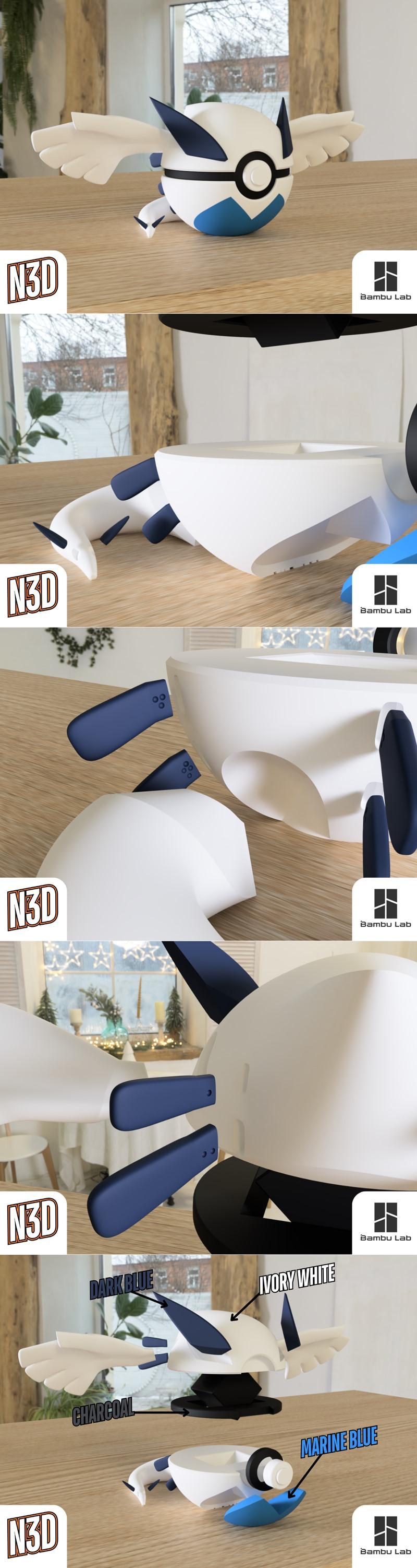 卢比亚 3D打印模型|Lugia – 3D Print Model STL