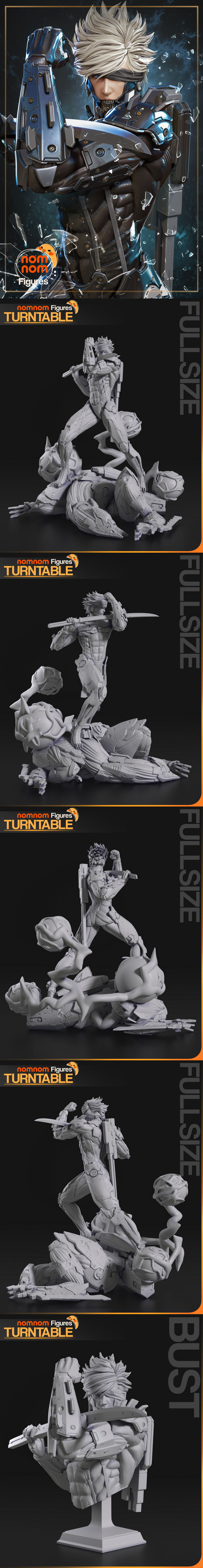 金属 Gear 里昂 3D打印模型|NomNom Figures – Metal Gear – Raiden – 3D Print Model