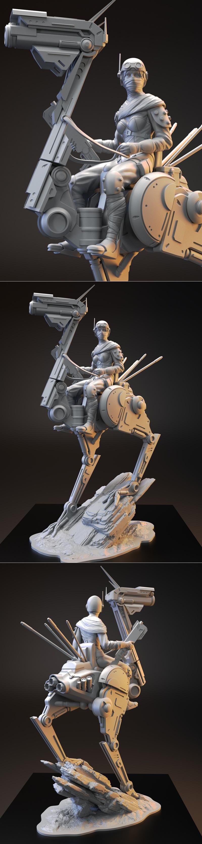 GSculpt Art - The Sentinel - 3D打印模型指南|GSculpt Art – The Sentinel – Printing Guide – 3D Print Model STL