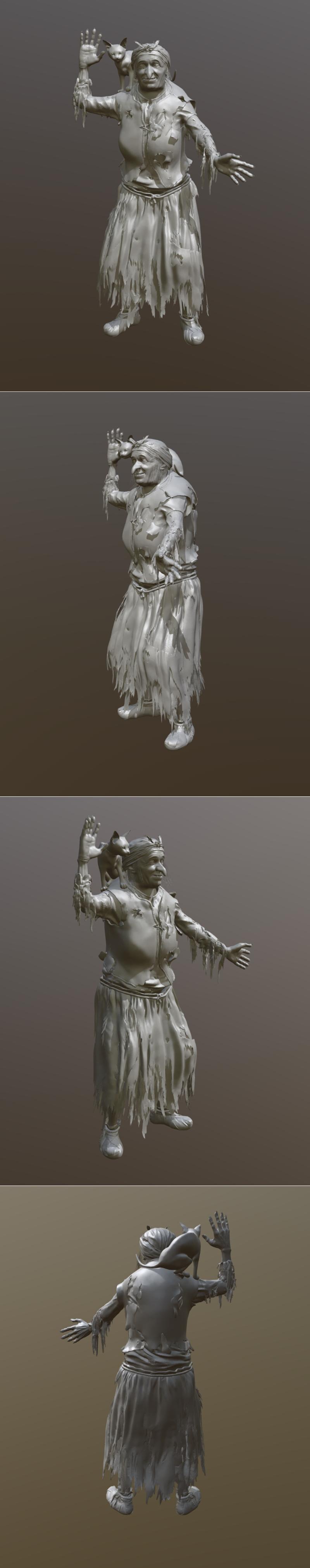 Baba Yaga 3D打印模型|Baba Yaga – Babusya Yagusya – 3D Print Model STL