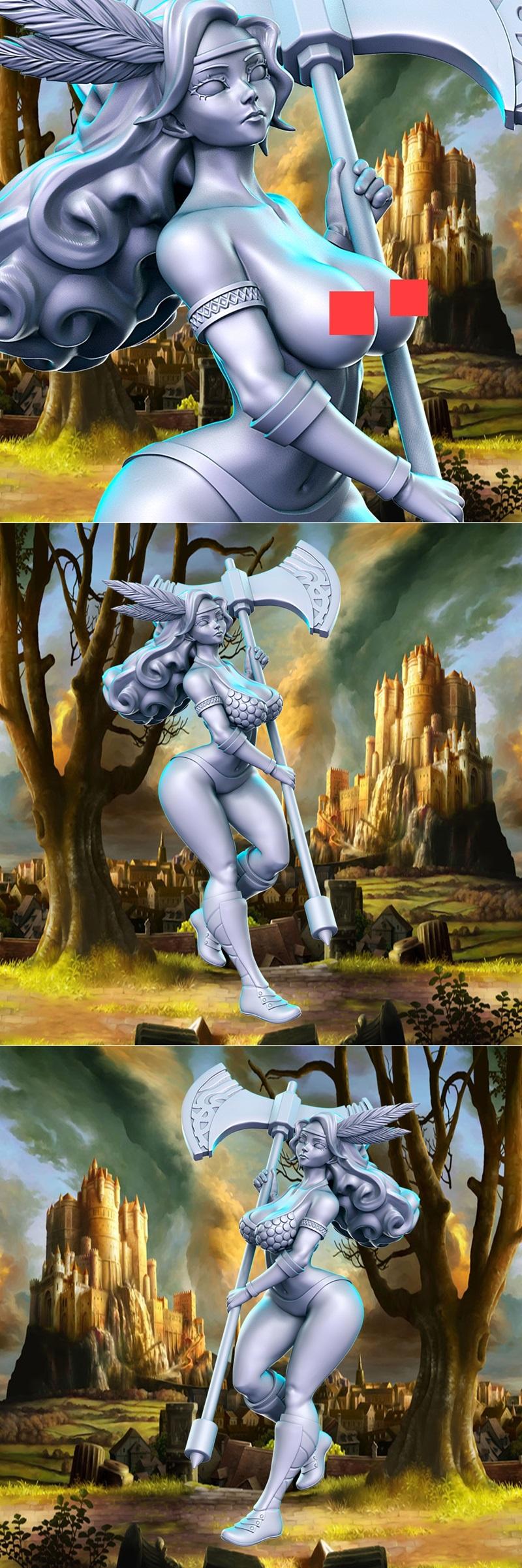 3D打印模型：赛博朋克2077 - 阿丽亚娜角色模型|Amazon – 3D Print Model STL