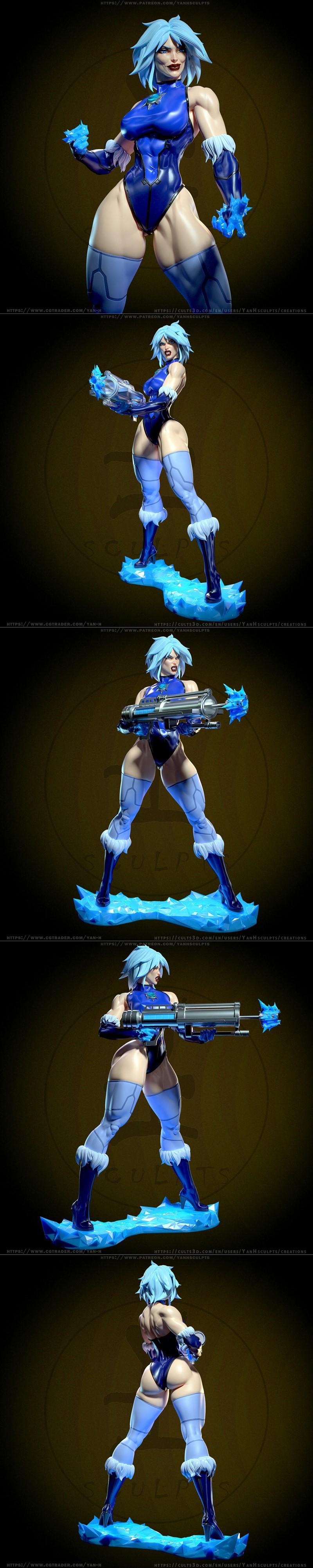 Yan-H工作室 3D打印模型 金刚狼 Frost角色模型|Yan-H – DC – Killer Frost – 3D Print Model STL