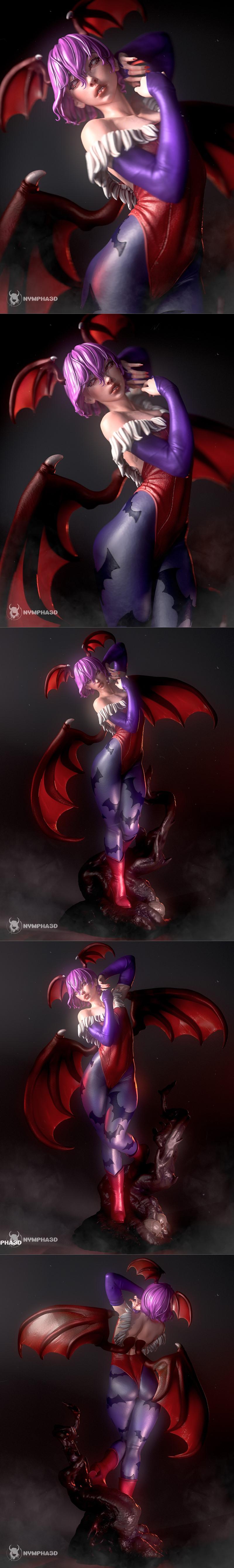 Nympha莉莉丝3D打印模型|Nympha – Darkstalkers – Lilith – 3D Print Model STL