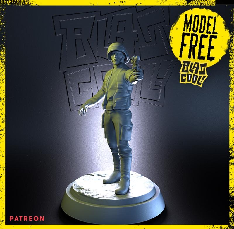 米尔顿——反叛士兵 3D打印模型|Milton – Rebel Soldier – 3D Print Model STL