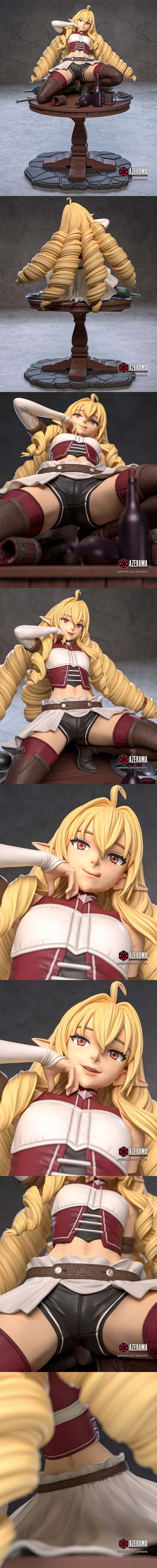 Azerama - 《咒术回战》龙路艾琳娜 3D打印模型|Azerama – Mushoku Tensei – Elinalise Dragonroad – 3D Print Model