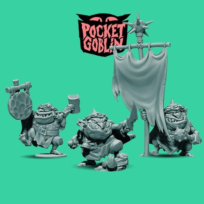 口袋小怪兽—— Goblin Command Group 3D打印模型|Pocket Goblin – Goblin Command Group – 3D Print Model STL