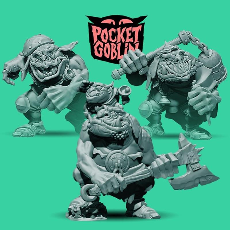 口袋小妖精 - 巨人族 - 3D打印模型|Pocket Goblin – Trolls – 3D Print Model STL