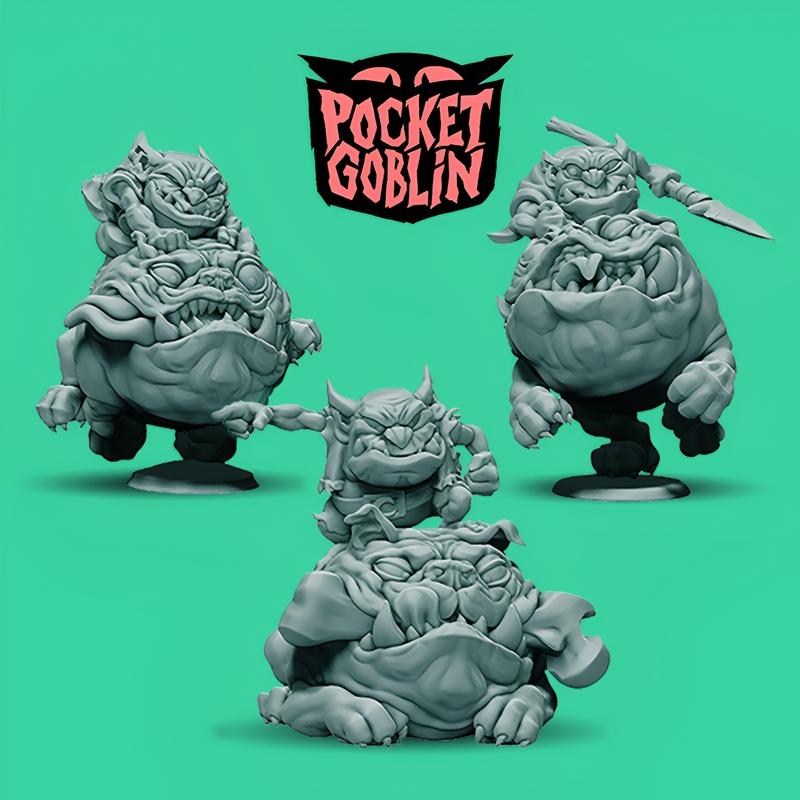 口袋小怪兽 - 狗林骑手 - 3D打印模型|Pocket Goblin – Doglin Riders – 3D Print Model STL