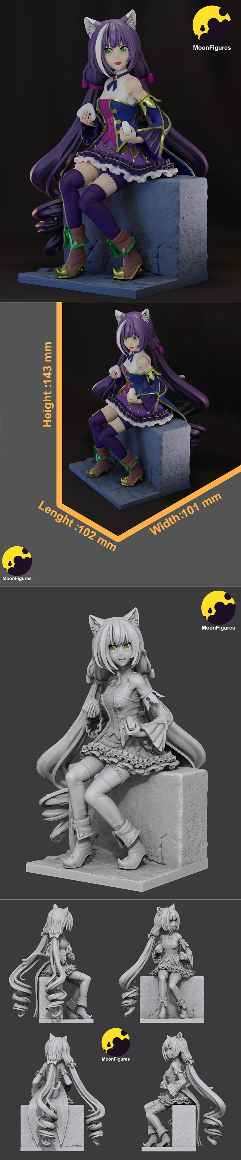 月之幻影 - Karyl - 3D打印模型|MoonFigures – Karyl – 3D Print Model STL