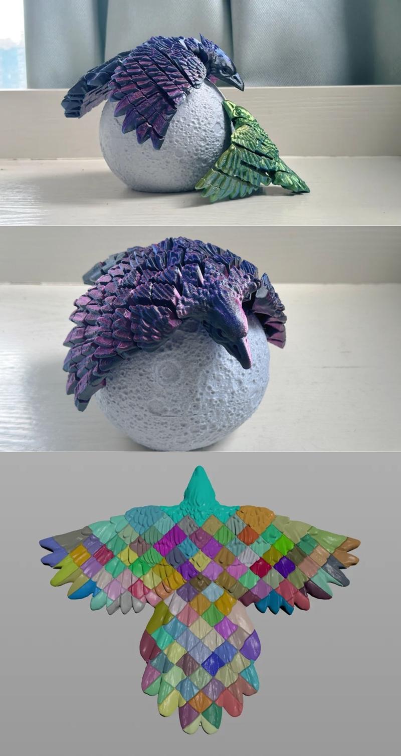 两可小鸟 - 3D打印模型 STL|Two flexi Bird – 3D Print Model STL