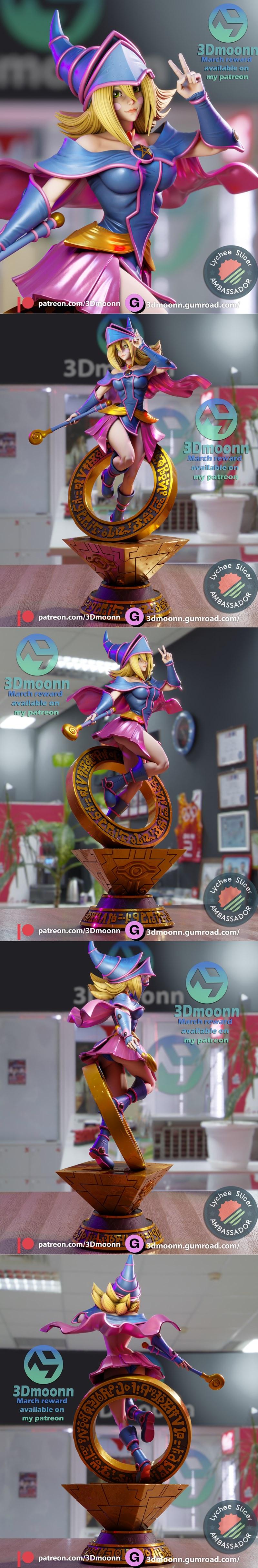 3Dmoonn – Dark Magician Girl – 3D Print Model STL