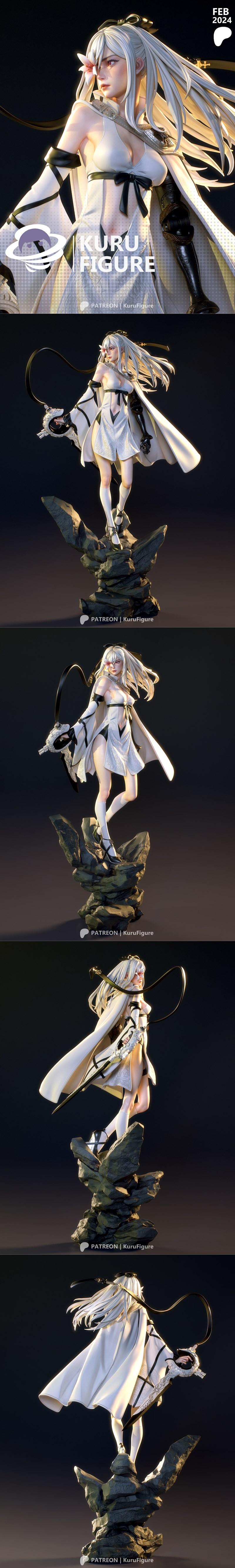 Kuru Figure – Drakengard – Zero – 3D Print Model STL
