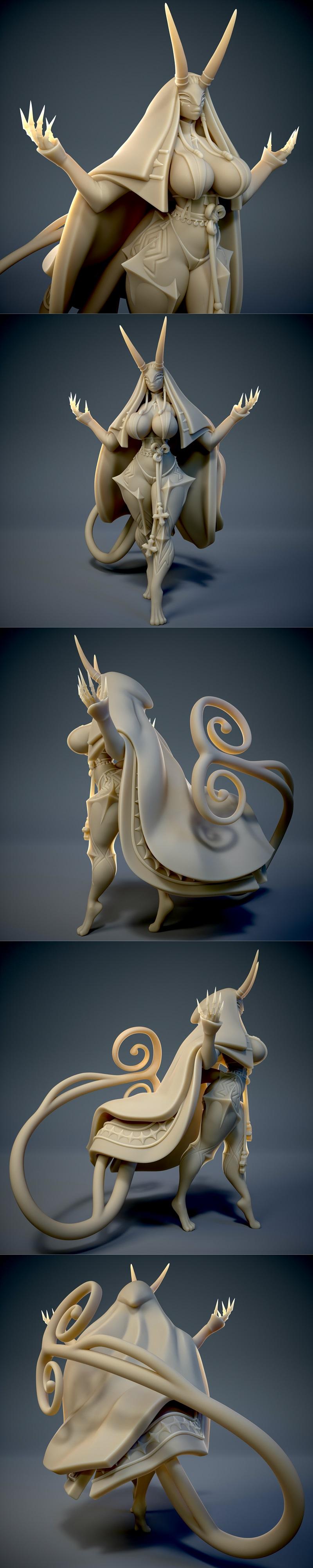 Siishi – 动漫游戏角色3D打印模型|Siishi – 3D Print Model STL
