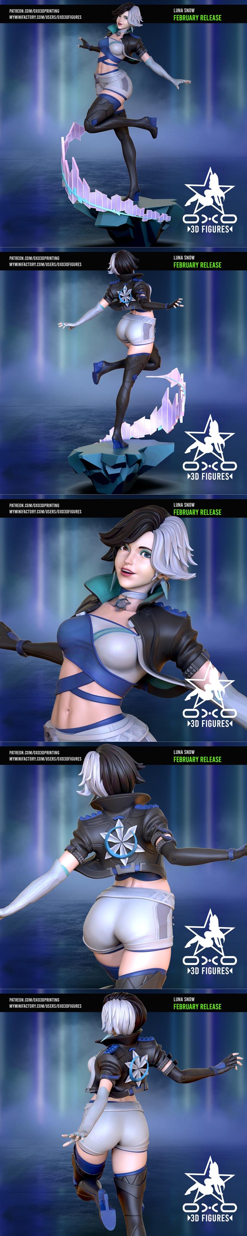 OXO3D Luna Snow 3D打印模型|OXO3D Figures – Luna Snow – 3D Print Model STL