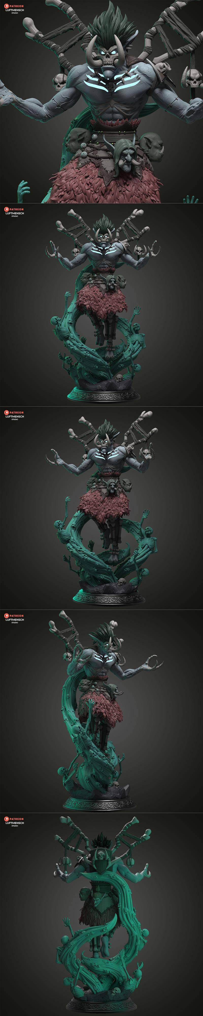 LuftMensch工作室 - Bwonsamdi - 3D打印模型|LuftMensch Studio – Bwonsamdi – 3D Print Model STL