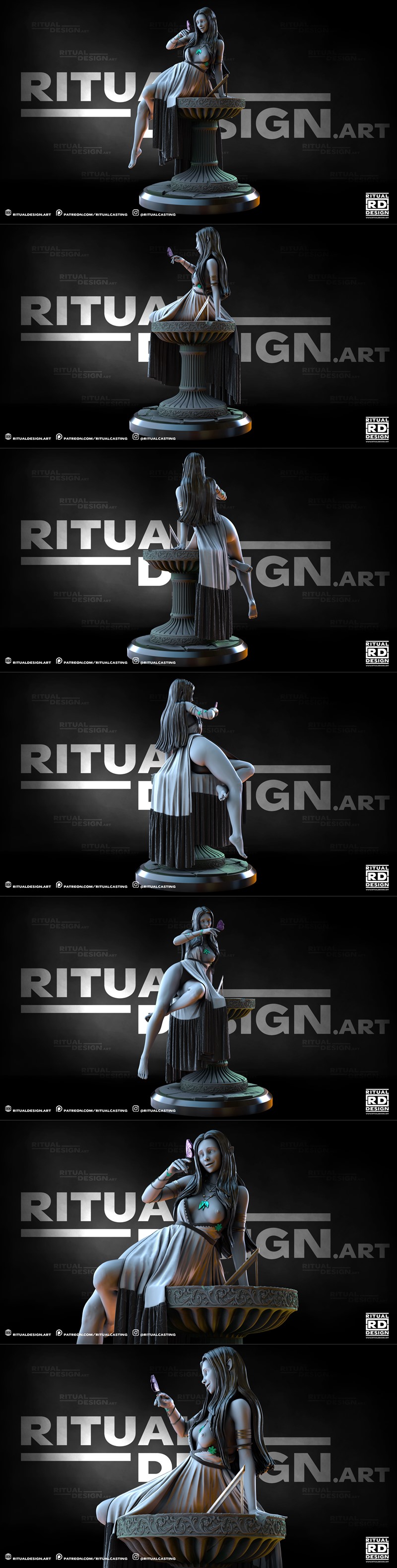 Fenn 3D打印模型：动漫游戏角色设计|Ritual Design – Fenn – 3D Print Model STL