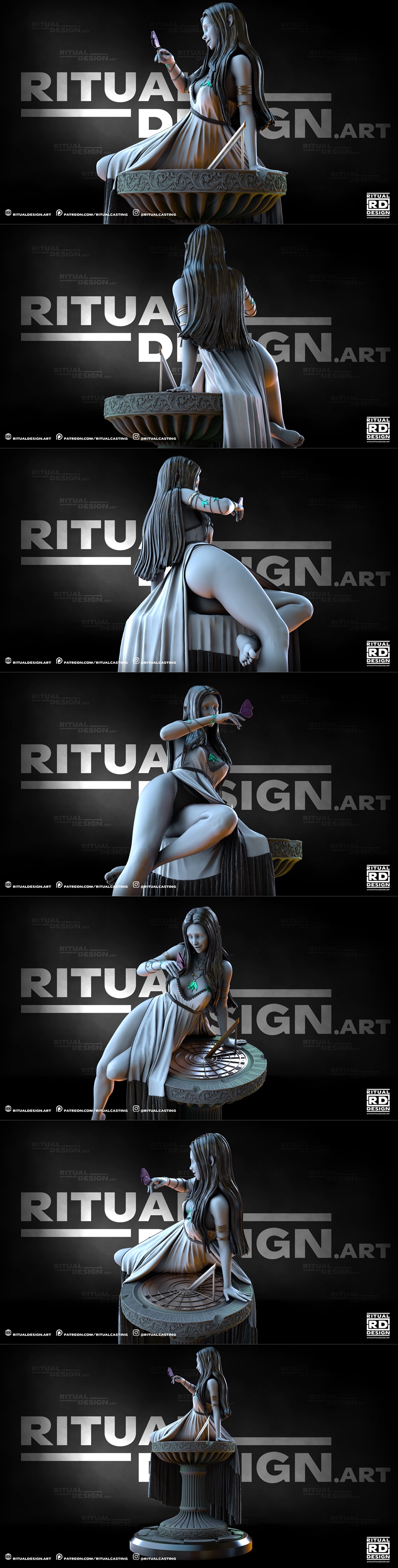 Fenn 3D打印模型：动漫游戏角色设计|Ritual Design – Fenn – 3D Print Model STL