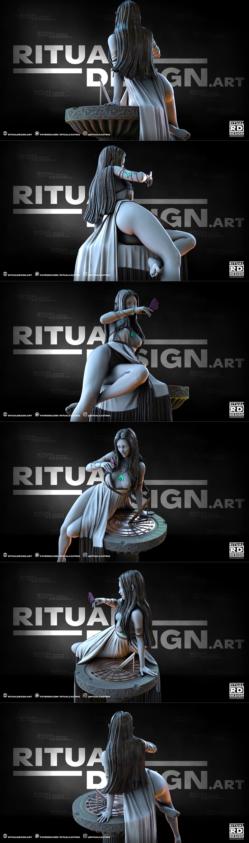 Fenn 3D打印模型：动漫游戏角色设计|Ritual Design – Fenn – 3D Print Model STL