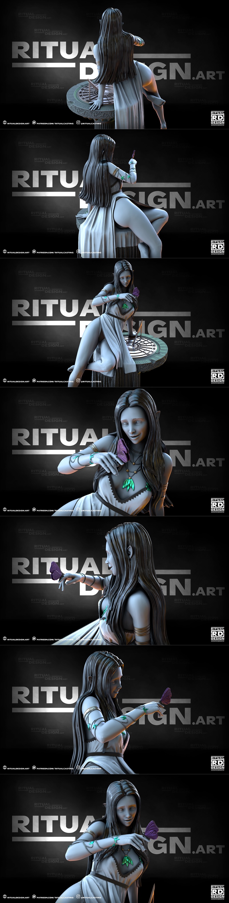 Fenn 3D打印模型：动漫游戏角色设计|Ritual Design – Fenn – 3D Print Model STL