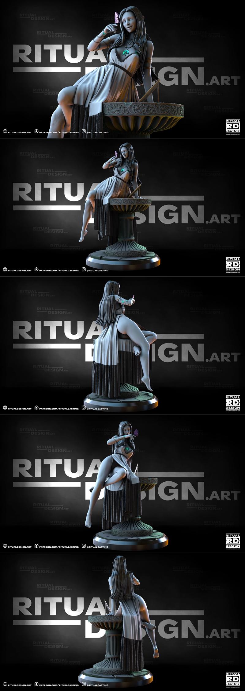 Fenn 3D打印模型：动漫游戏角色设计|Ritual Design – Fenn – 3D Print Model STL